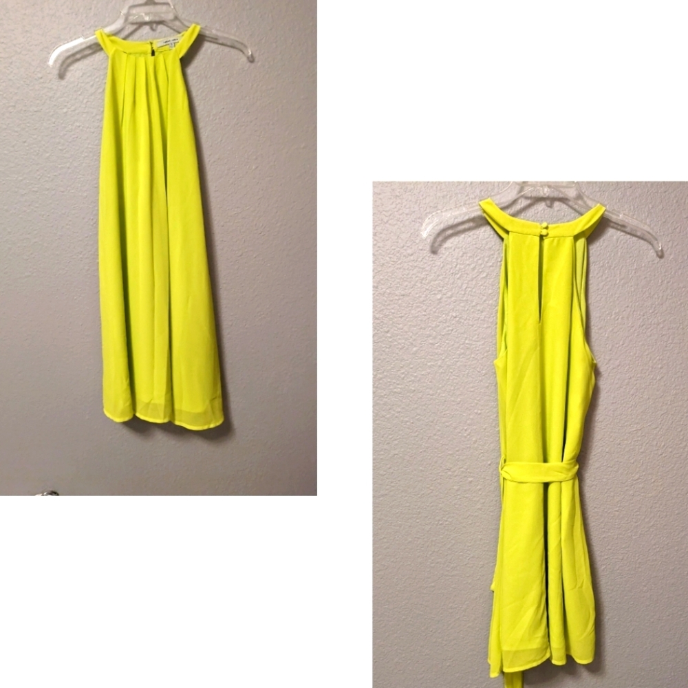 NEW Naked Zebra Lt. Lime Green Sleeveless Halter Neck Sz. S NWT - Picture 9 of 12